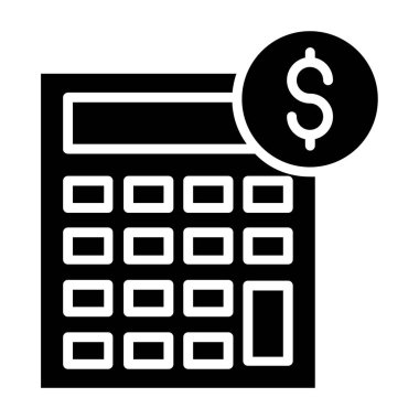 Hesap makinesi. Web simgesi basit illüstrasyon