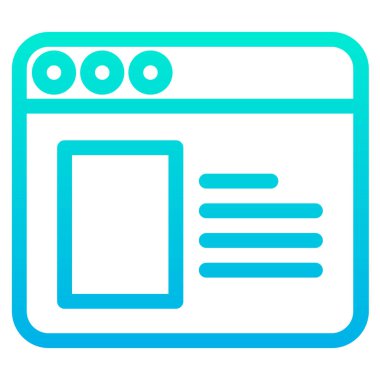 Beyaz arkaplanda basit tarayıcı vektör resimleme