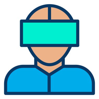 vr gözlükleri beyaz arkaplanda basit vektör simgesi