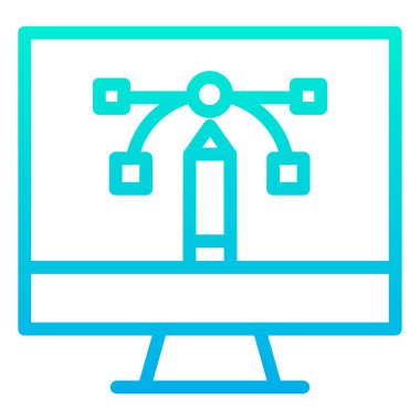 Basit vektör grafik simgesi, vektör illüstrasyonu