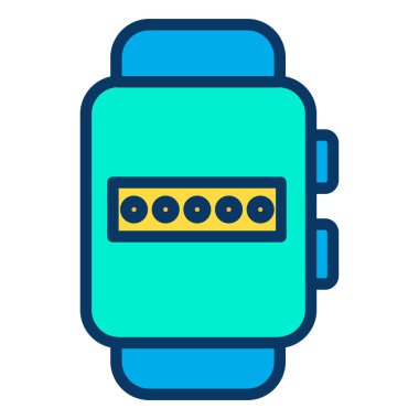 Basit Smartwatch simgesi, vektör illüstrasyonu