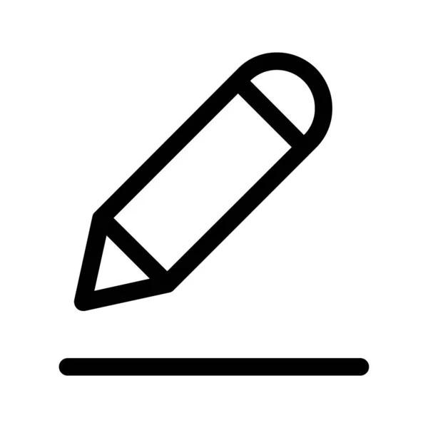 Bleistift Web Symbol Einfache Illustration — Stockvektor