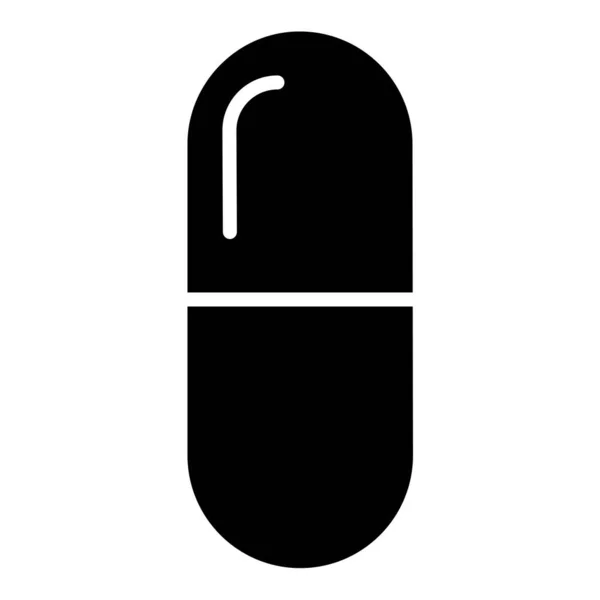 Pille Minimalistisches Vektorsymbol Isoliert Auf Weiß — Stockvektor