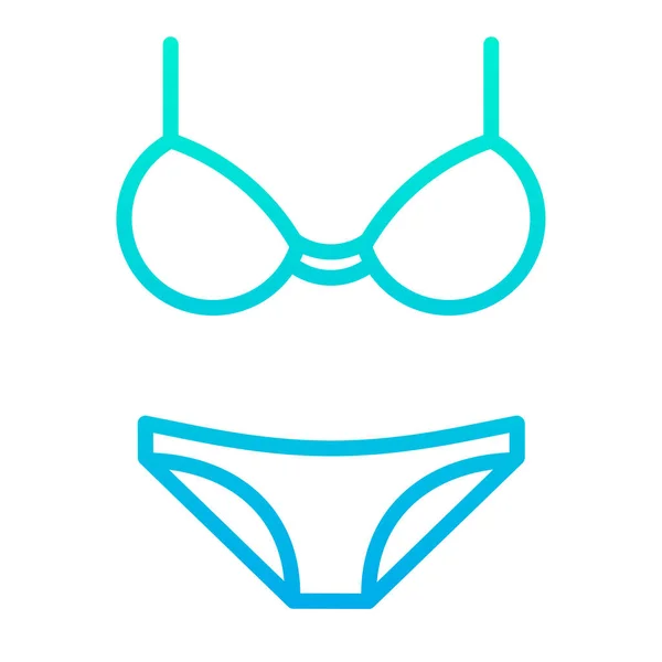 Bikini Web Symbol Einfache Illustration — Stockvektor