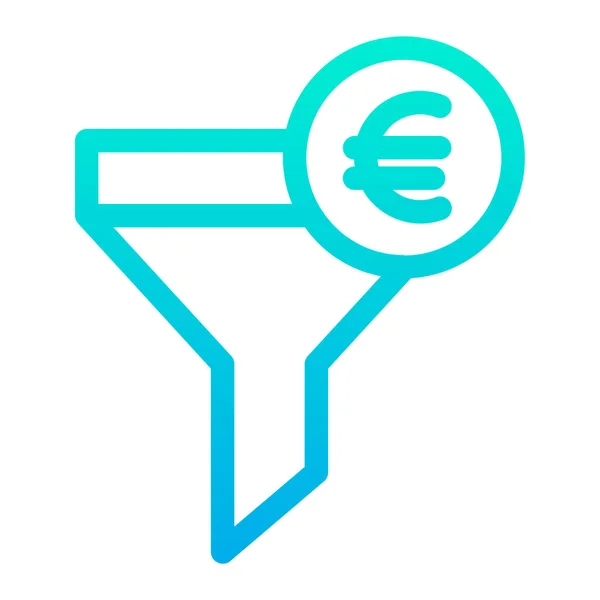 Euro Valuta Concept Eenvoudige Kunst Vector Illustratie — Stockvector
