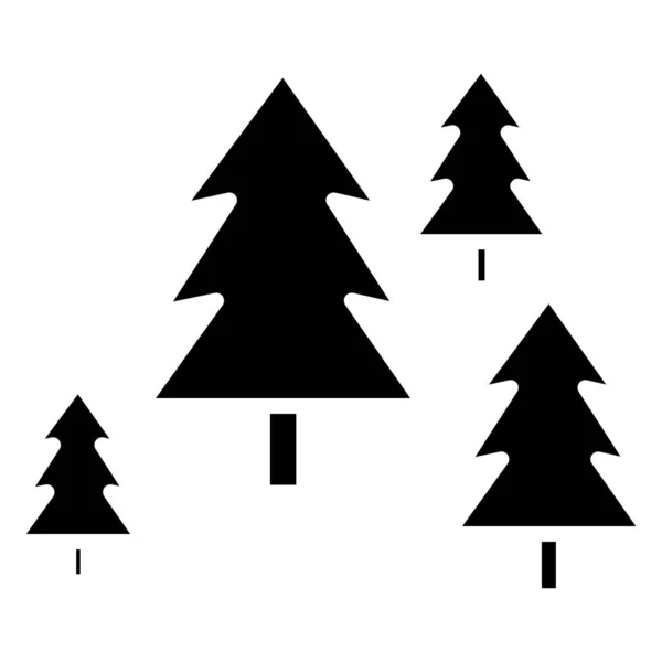 Απλά Δέντρα Εικονίδιο Εικονογράφηση Διάνυσμα — Διανυσματικό Αρχείο