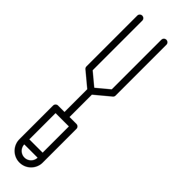 Semplice Icona Forcella Illustrazione Vettoriale — Vettoriale Stock