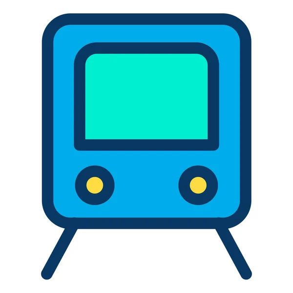 Поїзд Веб Іконка Простий Дизайн — стоковий вектор