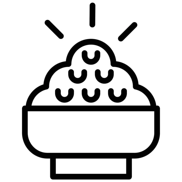 Cupcake Avec Icône Cône Illustration Simple — Image vectorielle