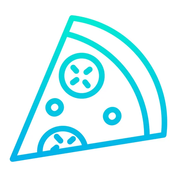 Pizza Icono Vectorial Minimalista Aislado Blanco — Vector de stock