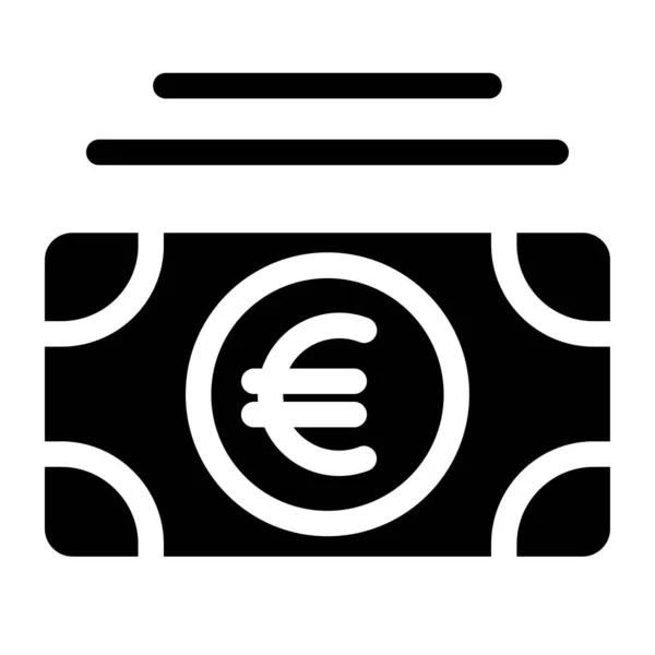 Euro Měna Webová Ikona Jednoduchý Design — Stockový vektor