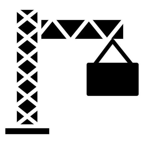 Guindaste Conceito Construção Vetor Ícone —  Vetores de Stock