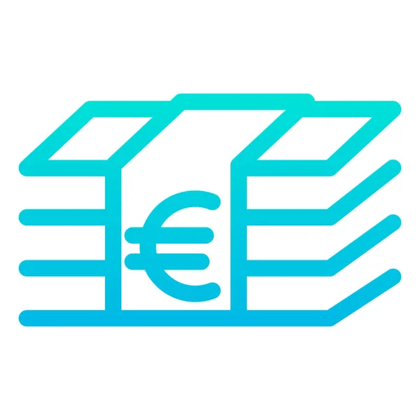 Euro Pénznem Web Ikon Egyszerű Tervezés — Stock Vector