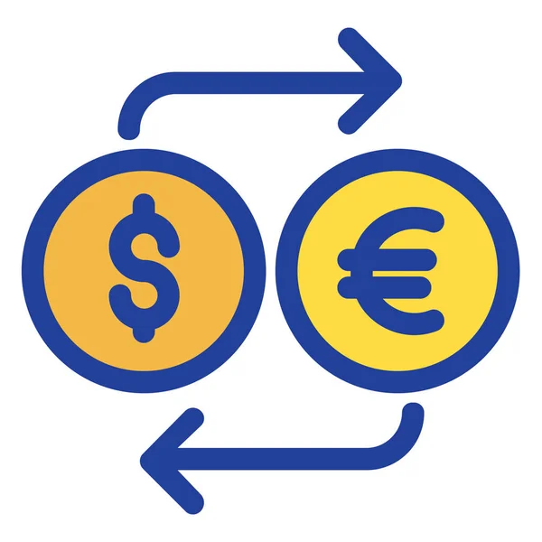 Euro Currency Concept Simple Art Vector Illustration — Stock Vector