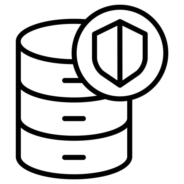 Datenbank Web Symbol Einfache Illustration — Stockvektor