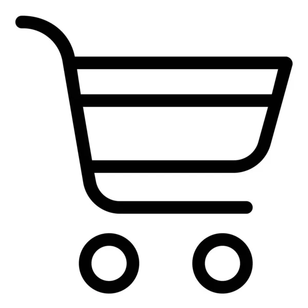 Carrito Compras Diseño Simple — Vector de stock