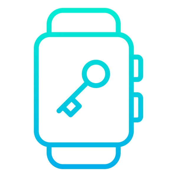 Simple Smartwatch Icono Vector Ilustración — Vector de stock