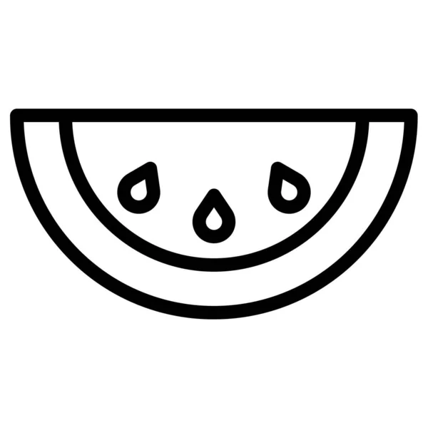 Einfaches Wassermelonen Symbol Vektorillustration — Stockvektor