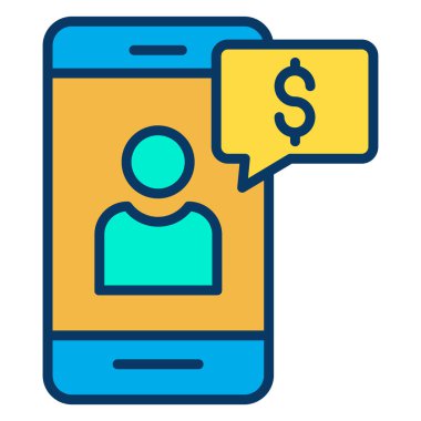 iş ve finans düz vektör simgesi 