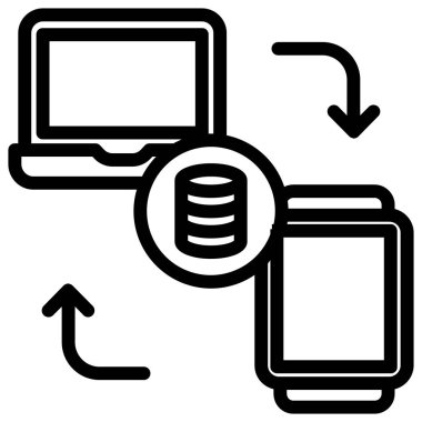 dizüstü bilgisayar simgesi, vektör illüstrasyonu