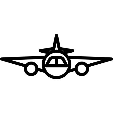 uçak simgesi, vektör illüstrasyonu