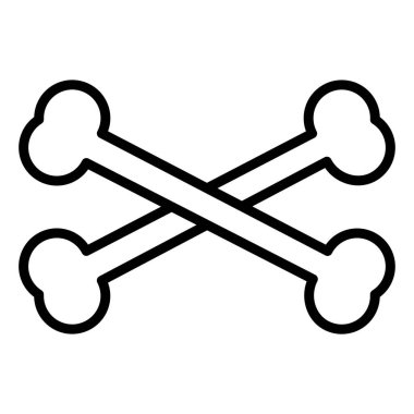 kemik ağı simgesi, vektör illüstrasyonu