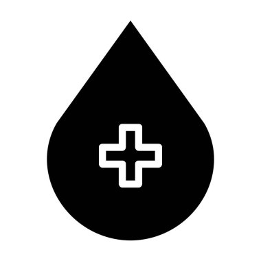 Tıbbi bir ikonun vektör çizimi. Kan!