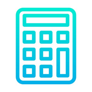 hesap makinesi düz simgesi, vektör illüstrasyonu