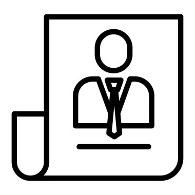 Basit UI profili simgesi, vektör illüstrasyonu