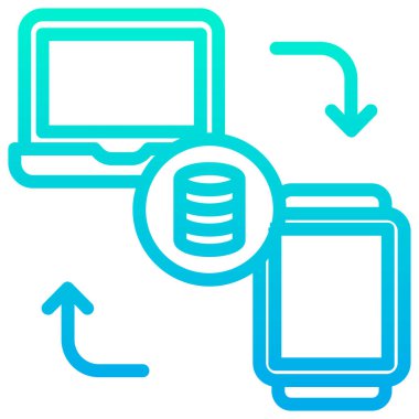 dizüstü bilgisayar simgesi, vektör illüstrasyonu