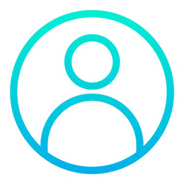 Basit UI profili simgesi, vektör illüstrasyonu