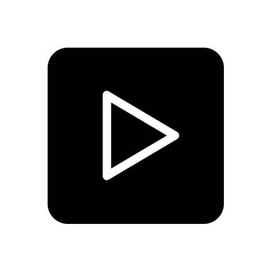 Beyazda izole edilmiş minimalist vektör simgesini çal 