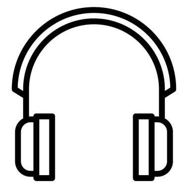 kulaklık simgesi, vektör illüstrasyonu