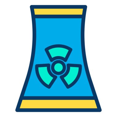 Nükleer. Web simgesi basit illüstrasyon