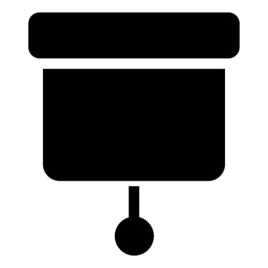 Sunum minimalist vektör simgesi beyaza izole edildi 