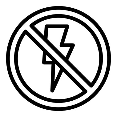 Off Flash vektörü, flaş web simgesi yok basit illüstrasyon