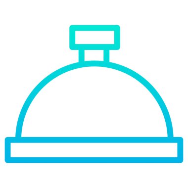 Cloche, yemek ve restoran ikonu. vektör illüstrasyonu