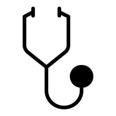 Stetoskop, tıbbi ve sağlık konsepti vektör çizimi