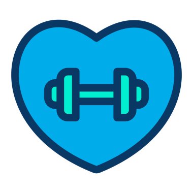 Basit kalp simgesi, vektör illüstrasyonu