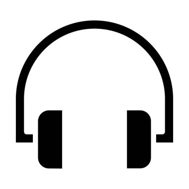 kulaklık simgesi, vektör illüstrasyonu