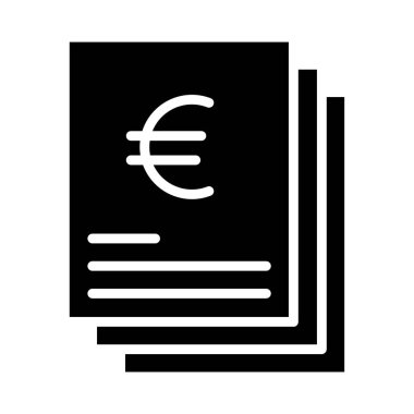 Avro para birimi kavramı basit sanat vektörü illüstrasyonu 