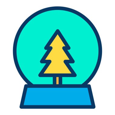 Noel ağacı simgesi vektör illüstrasyonuName