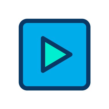 Beyazda izole edilmiş minimalist vektör simgesini çal 