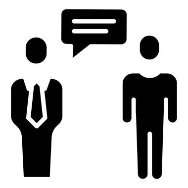 Beyaz arkaplan üzerindeki basit Konuşma vektör resimlemesi