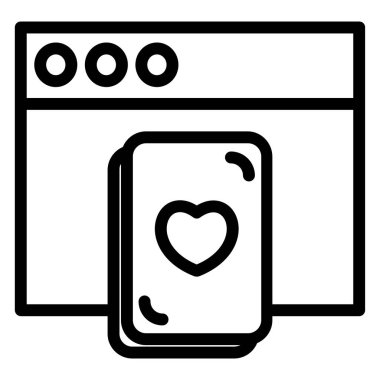 Aşk. Web simgesi basit illüstrasyon