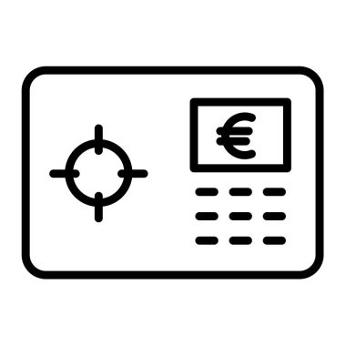 Avro para birimi kavramı basit sanat vektörü illüstrasyonu 