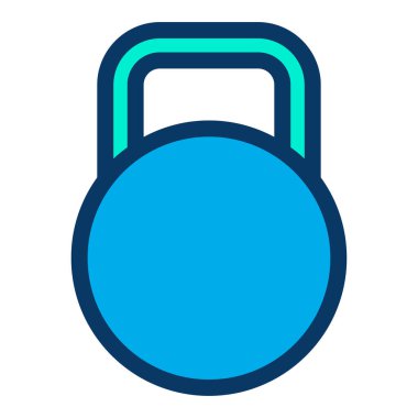 Kettlebell ikonu. Basit resimleme