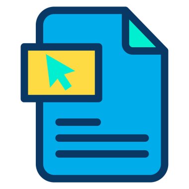 Beyaz arkaplanda basit belge vektör resimleme