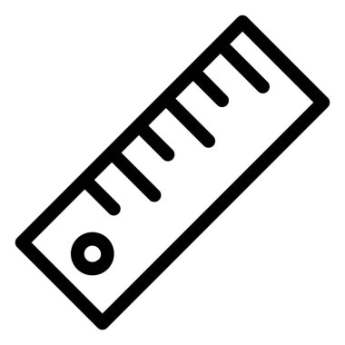 vektör simgesi, ölçüm cetvelinin basit illüstrasyonu 