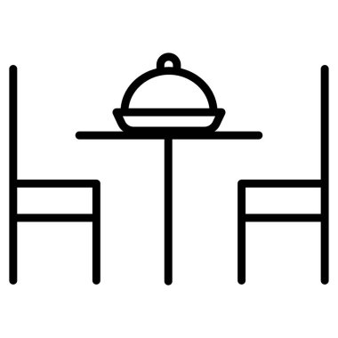 Basit yiyecek simgesi, vektör illüstrasyonu